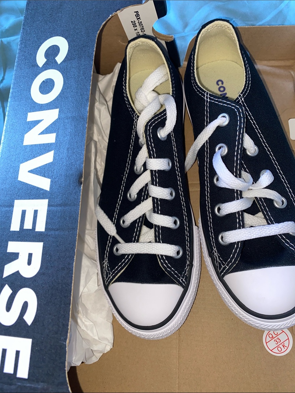 Brand new Converse Kids Black Canvas Low-Top Sneakers sz 1.5